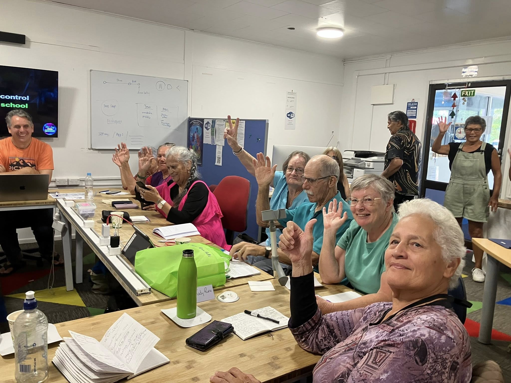 Smartphone learners in class